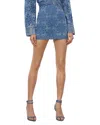 Alice And Olivia Rubi Denim Micro Mini Skirt