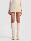Alice And Olivia Rubi Micro Skirt In Neutral