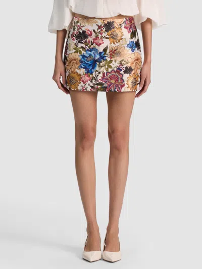 Alice And Olivia Rubi Mini Skirt In Multi