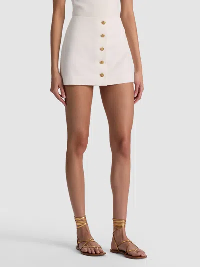 Alice And Olivia Rubi Mini Skirt In White