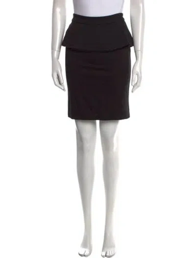 Pre-owned Alice And Olivia Ruffle Embellishment Mini Skirt In Black