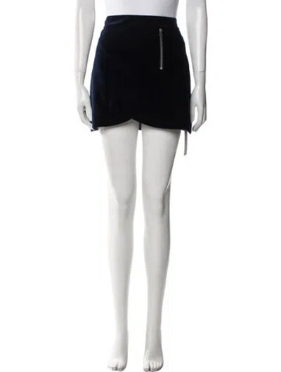 Pre-owned Alice And Olivia Ruffle Embellishment Mini Skirt In Black