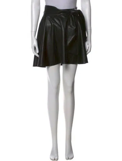 Pre-owned Alice And Olivia Ruffle Embellishment Mini Skirt In Black