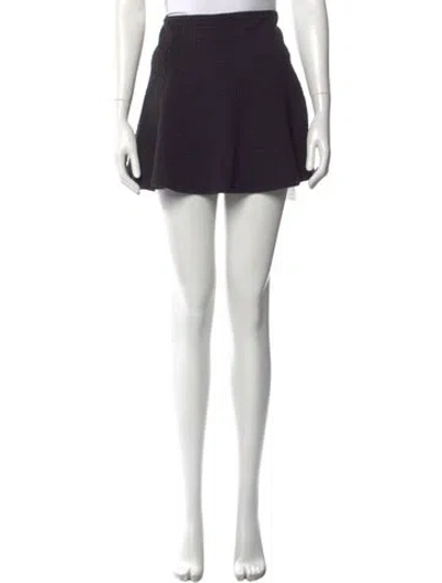 Pre-owned Alice And Olivia Ruffle Embellishment Mini Skirt In Black