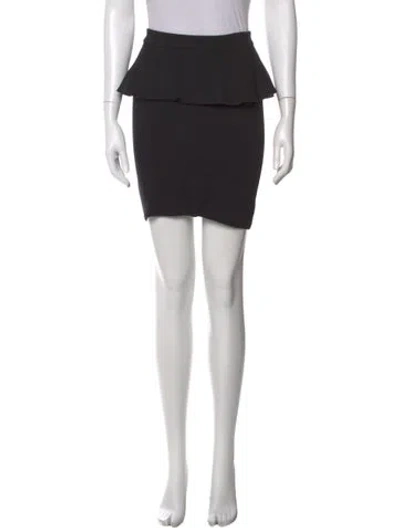 Pre-owned Alice And Olivia Ruffle Embellishment Mini Skirt In Black