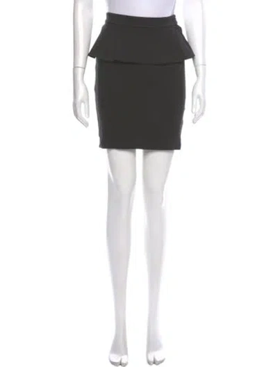 Pre-owned Alice And Olivia Ruffle Embellishment Mini Skirt In Black