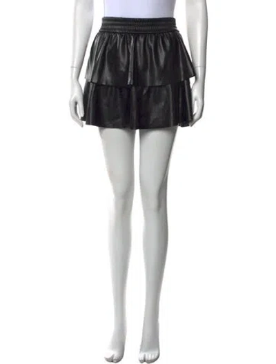 Pre-owned Alice And Olivia Ruffle Embellishment Mini Skirt In Black
