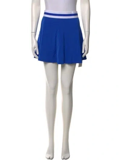 Pre-owned Alice And Olivia Ruffle Embellishment Mini Skirt In Blue