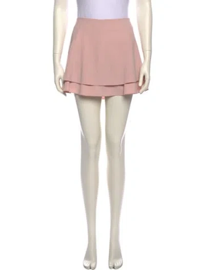 Pre-owned Alice And Olivia Ruffle Embellishment Mini Skirt In Pink