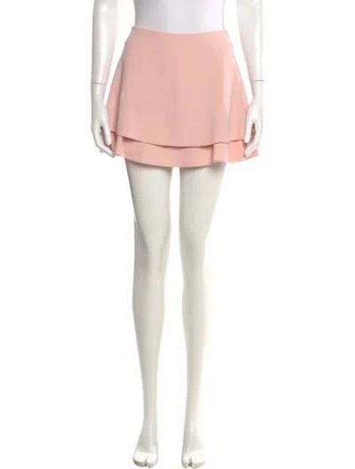 Pre-owned Alice And Olivia Ruffle Embellishment Mini Skirt In Pink