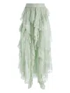 Alice And Olivia Ruffled Lace Skirt