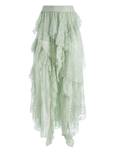 Alice And Olivia Ruffled Lace Skirt