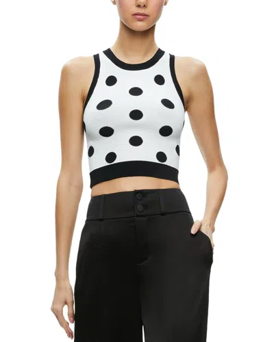 Alice And Olivia Rydel Cropped Tank In Black