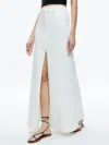 Alice And Olivia Rye High Rise Maxi Skirt In White