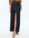 Alice And Olivia Rye High Rise Skirt With Vegan Combo In Dark Rinse