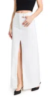Alice And Olivia Rye High Rise Maxi Skirt In Off White