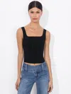 Alice And Olivia Sariah Corset Tank Top In Black