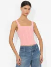 Alice And Olivia Sariah Corset-tank Top In Dusty Rose