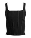 Alice And Olivia Sariah Corset Tank Top In Black