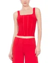 Alice And Olivia Sariah Corset Tank Top In Red