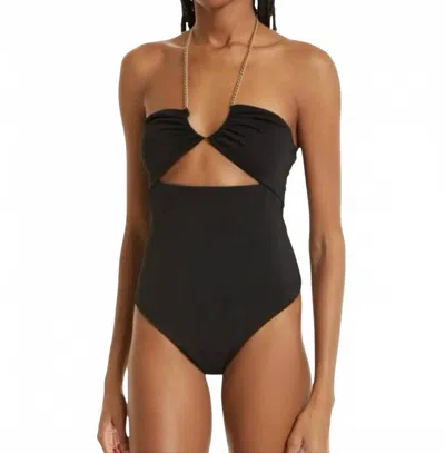 Alice And Olivia Sariya Cutout Bodysuit In Black