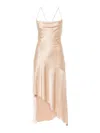 Alice And Olivia Asymmetric Midi Dress In Beis