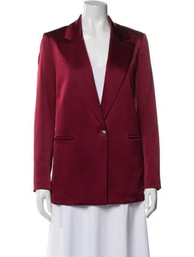 Pre-owned Alice And Olivia Satin Blazer In Red