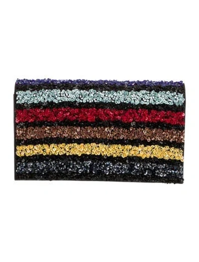 Pre-owned Alice And Olivia Satin Minaudière In Blue