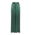Alice And Olivia Satin Nessi Trousers In Multi