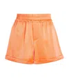 Alice And Olivia Women's Toyo Satin-finish Cuffed Shorts In Pink