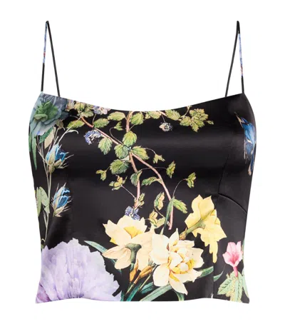 Alice And Olivia Saylor Bustier Crop Top In Black