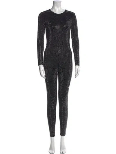 Pre-owned Alice And Olivia Scoop Neck Jumpsuit In Black