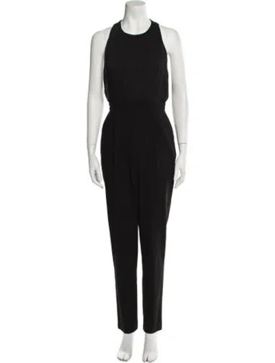 Pre-owned Alice And Olivia Scoop Neck Jumpsuit In Black