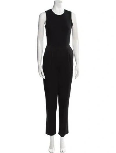 Pre-owned Alice And Olivia Scoop Neck Jumpsuit In Black