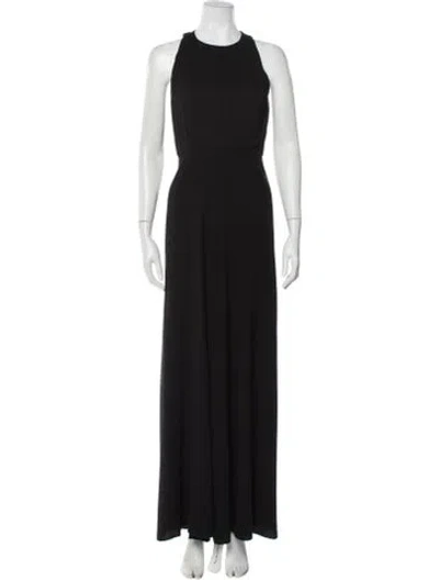 Pre-owned Alice And Olivia Scoop Neck Jumpsuit In Black