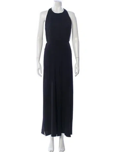 Pre-owned Alice And Olivia Scoop Neck Jumpsuit In Black