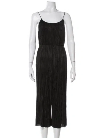 Pre-owned Alice And Olivia Scoop Neck Jumpsuit In Black