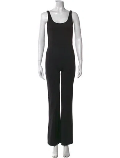 Pre-owned Alice And Olivia Scoop Neck Jumpsuit In Black