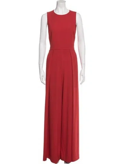 Pre-owned Alice And Olivia Scoop Neck Jumpsuit In Red