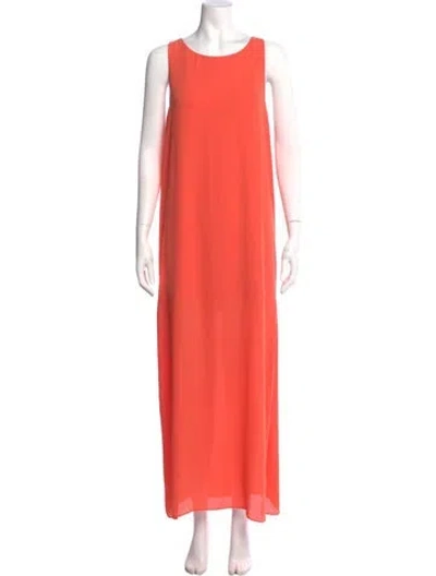 Pre-owned Alice And Olivia Scoop Neck Long Dress In Orange