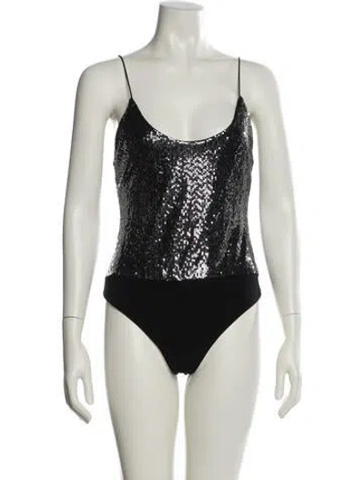 Pre-owned Alice And Olivia Scoop Neck Sleeveless Bodysuit In Neutral