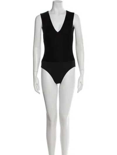 Pre-owned Alice And Olivia Scoop Neck Sleeveless Bodysuit In White