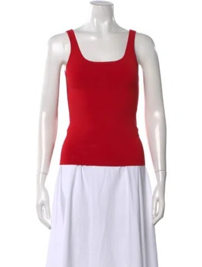 Pre-owned Alice And Olivia Scoop Neck Sleeveless Top In Red