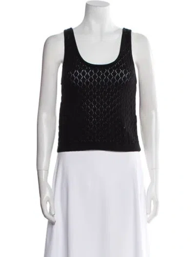 Pre-owned Alice And Olivia Scoop Neck Sweater In Black