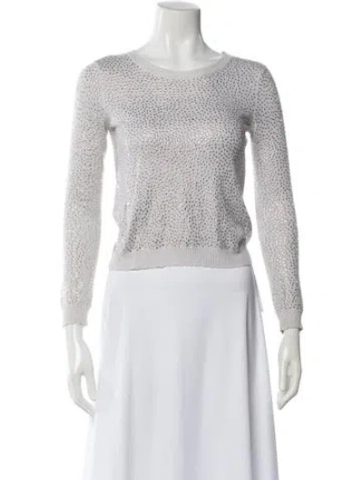 Pre-owned Alice And Olivia Scoop Neck Sweater In Neutral