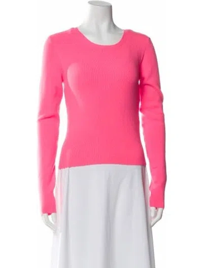 Pre-owned Alice And Olivia Scoop Neck Sweater In Pink