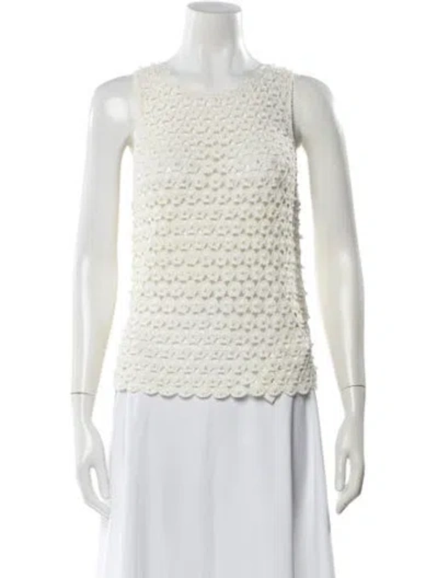 Pre-owned Alice And Olivia Scoop Neck Sweater W/ Tags In White