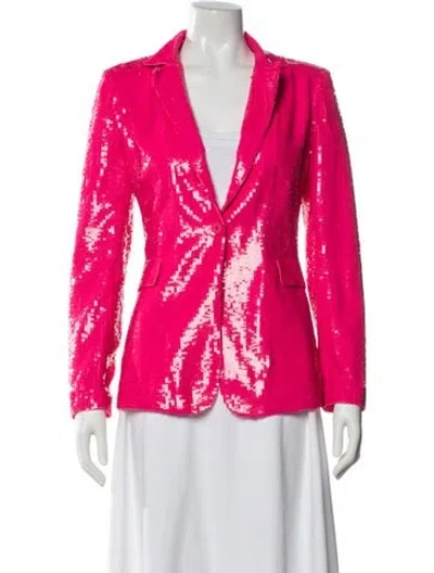 Pre-owned Alice And Olivia Sequin Blazer In Pink