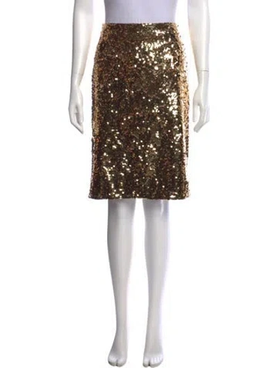 Pre-owned Alice And Olivia Sequin Embellishments Knee-length Skirt
