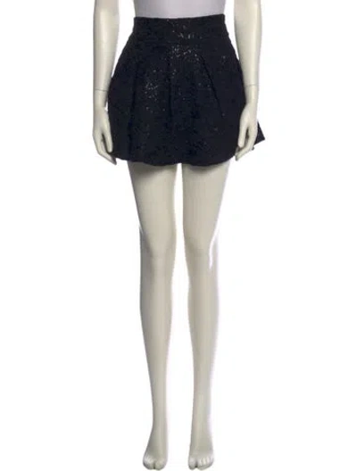 Pre-owned Alice And Olivia Sequin Embellishments Mini Skirt In Neutral